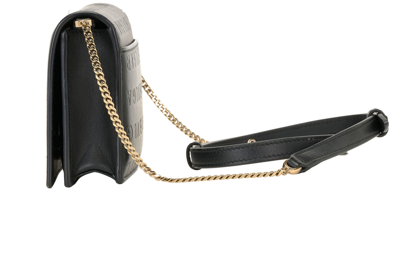 Logo Infinitum Wallet On Chain, &pound;290, Handbags, Black, Leather, Bottom view